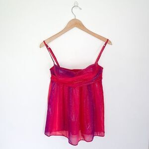 Victoria's Secret Sexy Little Things Y2K sheer shimmer babydoll chemise 34C